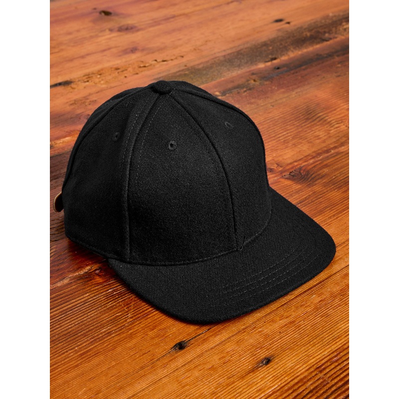 Baseball Hat in Black Wool|One Size