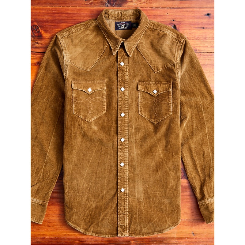 Buffalo Western Corduroy Workshirt in Faded Tan