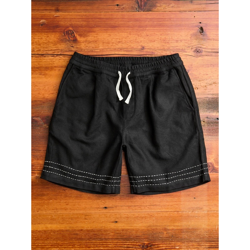 Club Short in Black Hand Stitch