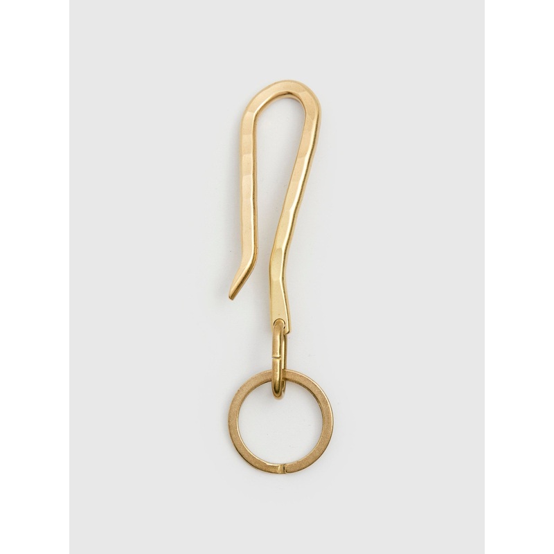 Hammered Key Hook in Brass|One Size