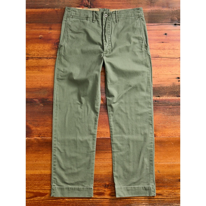 Herringbone Twill Field Pants in Washed Olive