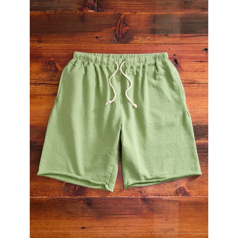 Lightweight Cutoff Sweatshort in Tea Green