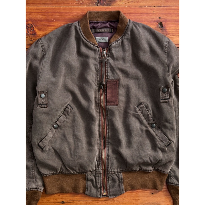 MSP-4025 Vintage Wash MA-1 Jacket in Faded Black