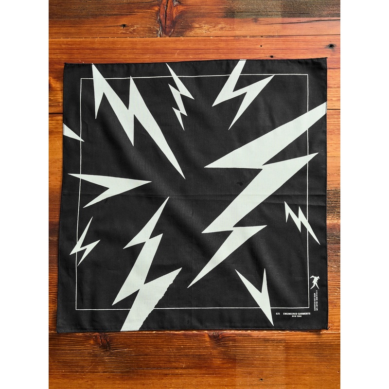 Printed Bandana in Black Lightning