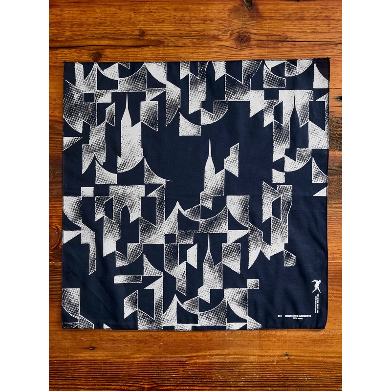 Printed Bandana in Navy NYC|One Size