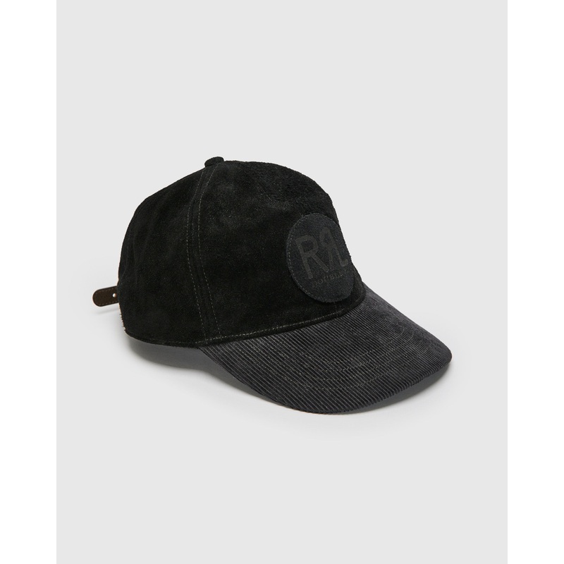 Ranch Logo Suede Cap in Black|One Size