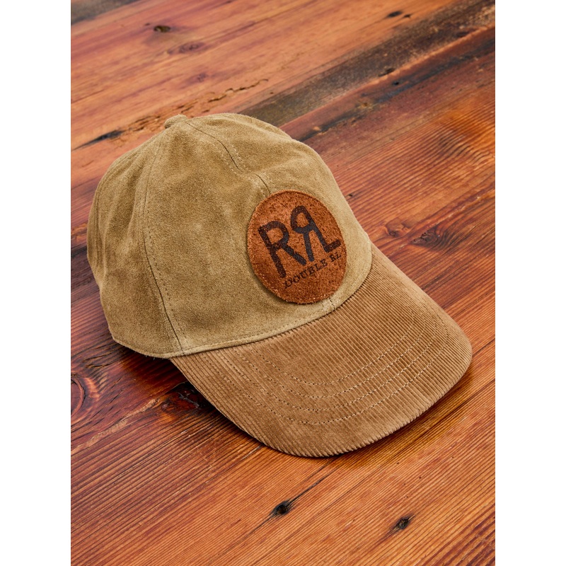 Ranch Logo Suede Cap in Tan|One Size