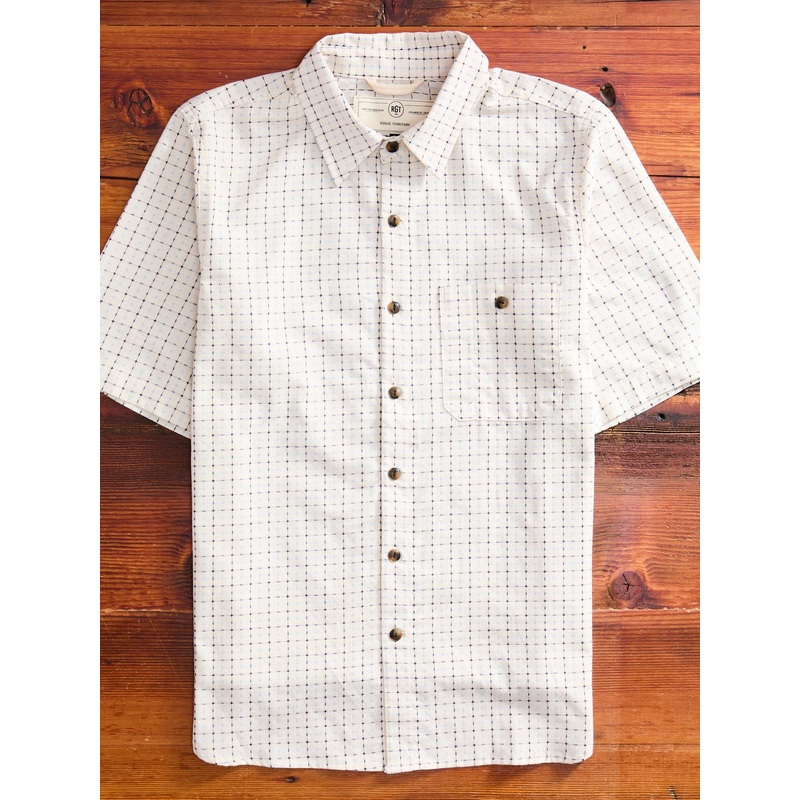 Sashiko Grid Oxford Shirt in Natural
