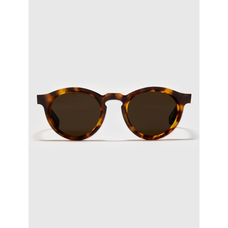 SP-01 P3 Round Sunglasses in Tortoise/Brown