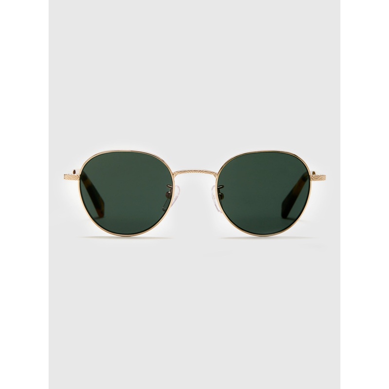 SP-04 Steel Panto Sunglasses in Gold/Green