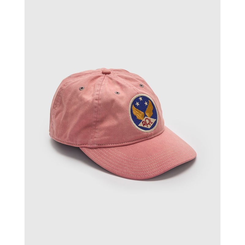 Twill Baseball Cap in Faded Red