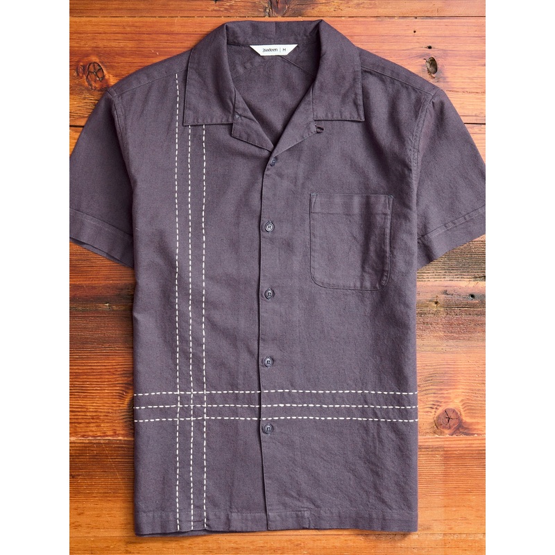 Vacation Shirt in Plum Handstitch