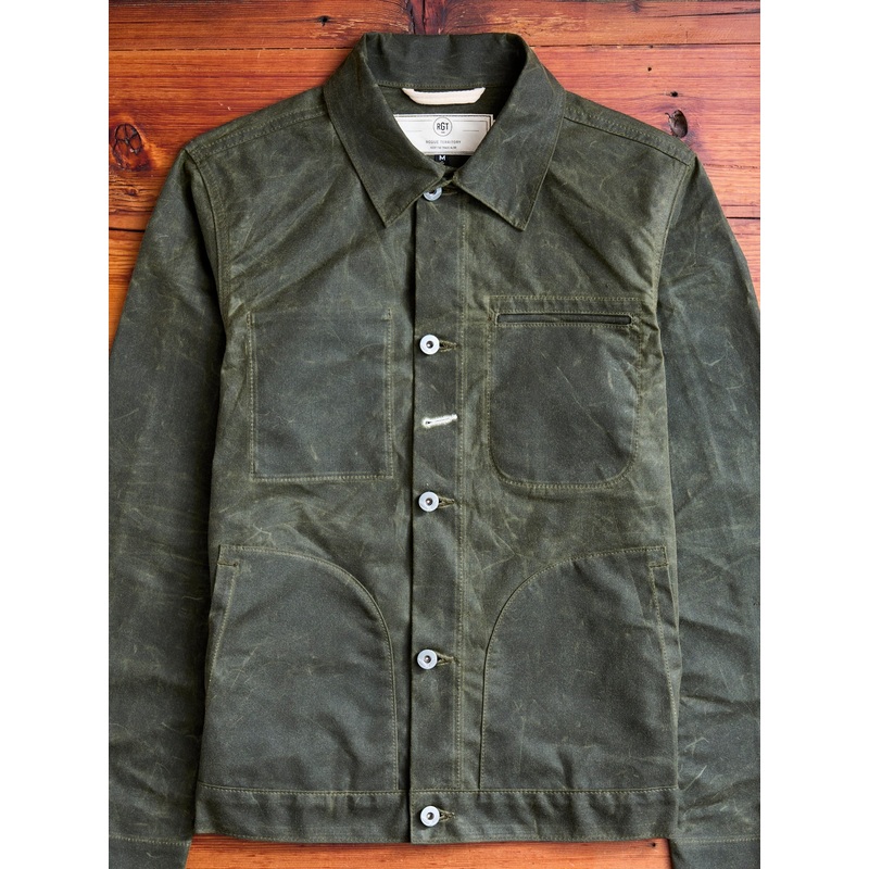 Waxed Canvas Ridgeline Supply Jacket in Olive