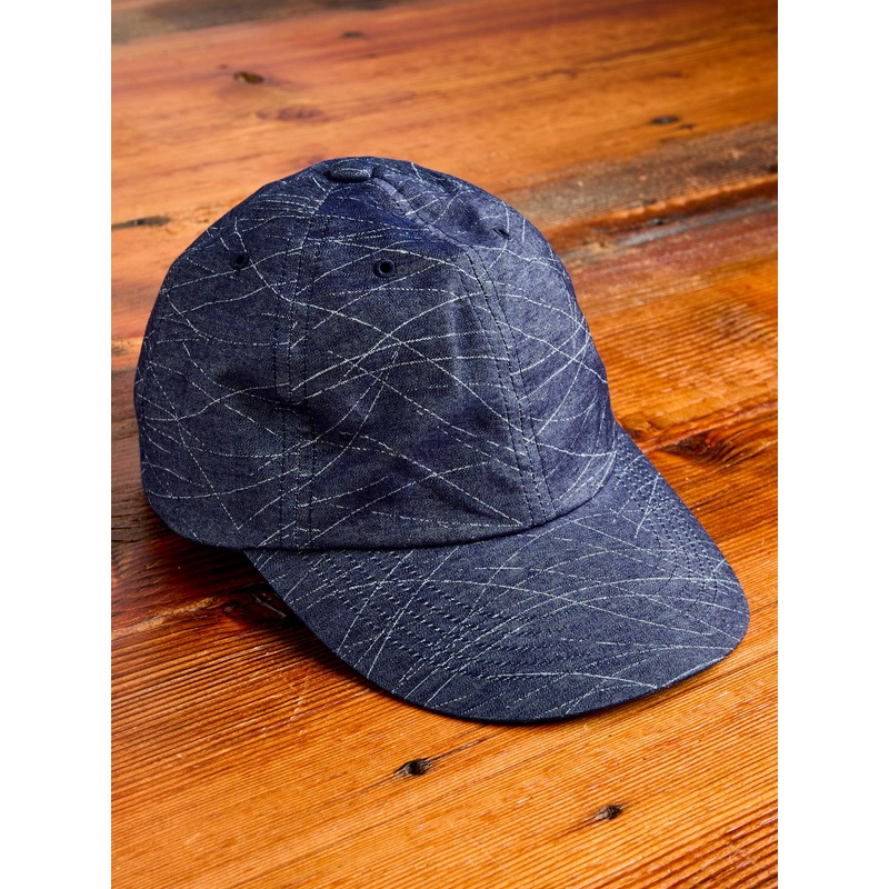 Billowing Wind Jacquard Dad Cap in Indigo
