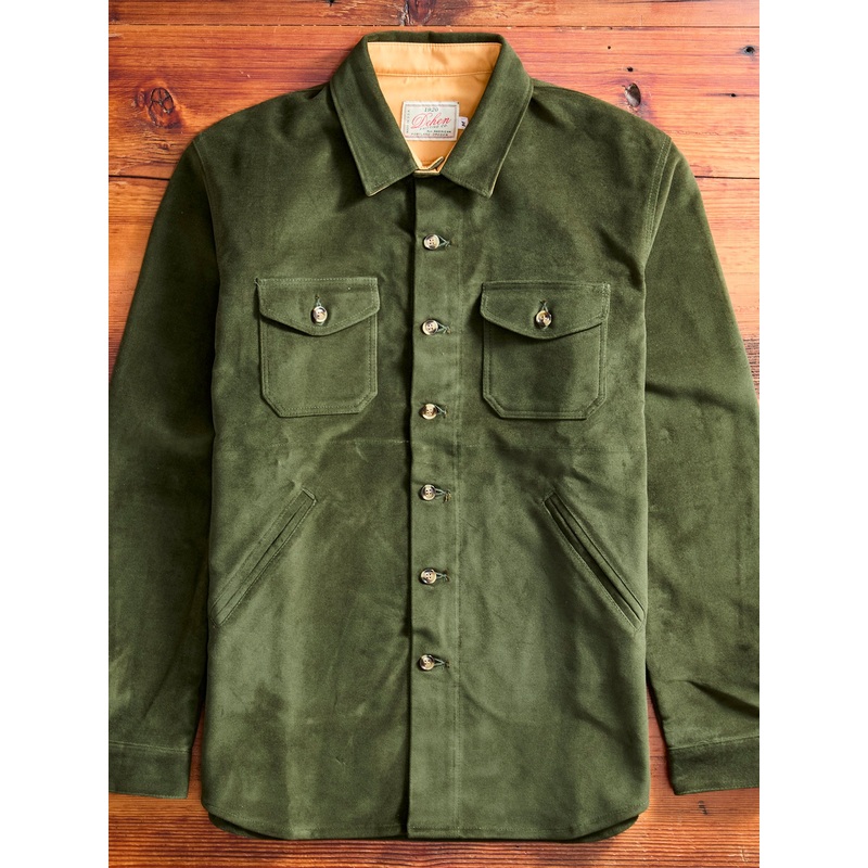 Crissman Overshirt in Loden Moleskin