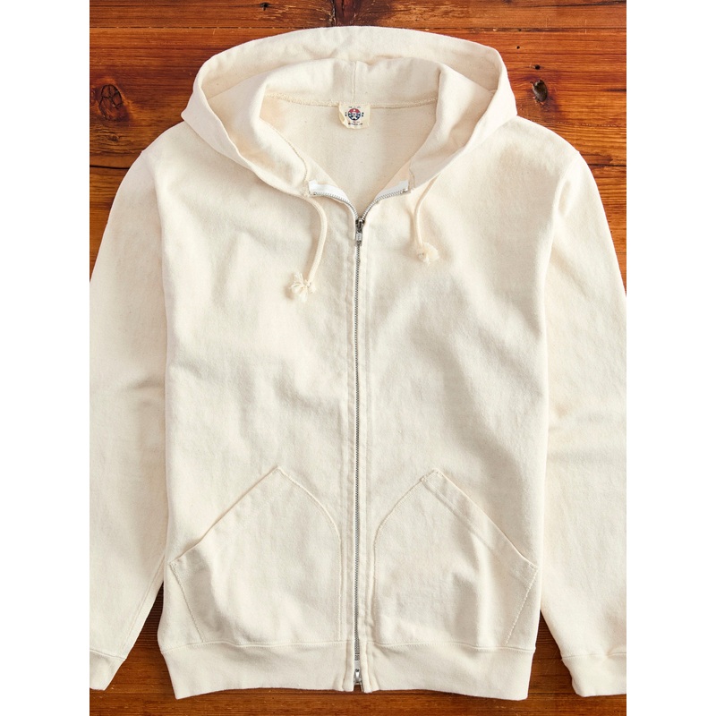 Extra Heavyweight Jersey Zip Hoodie in Natural