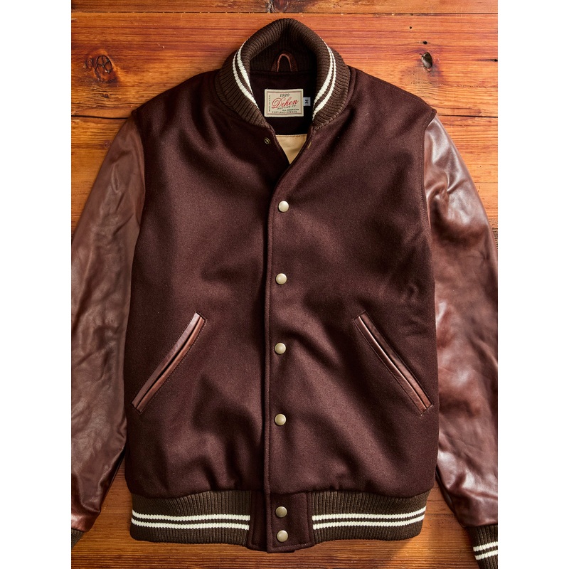 Varsity Jacket in Brown/Brandy