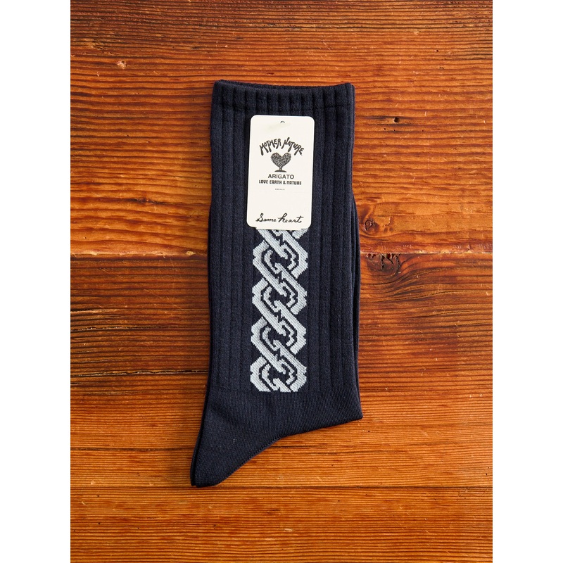 Yoshiwara Tsunagi Socks in Dark Navy