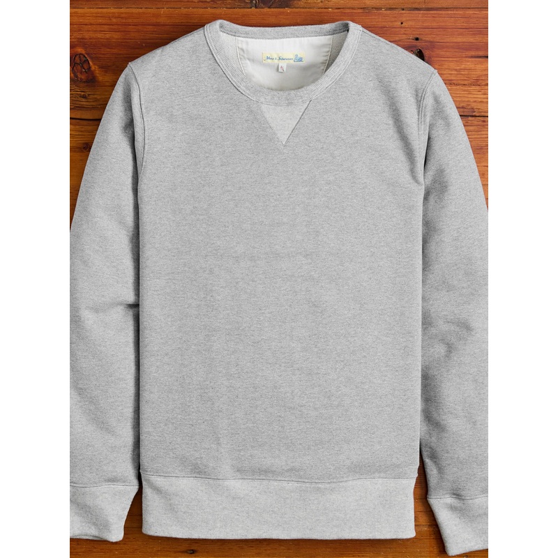 3S48 Good Originals Heavyweight Loopwheel Sweatshirt in Melange Grey