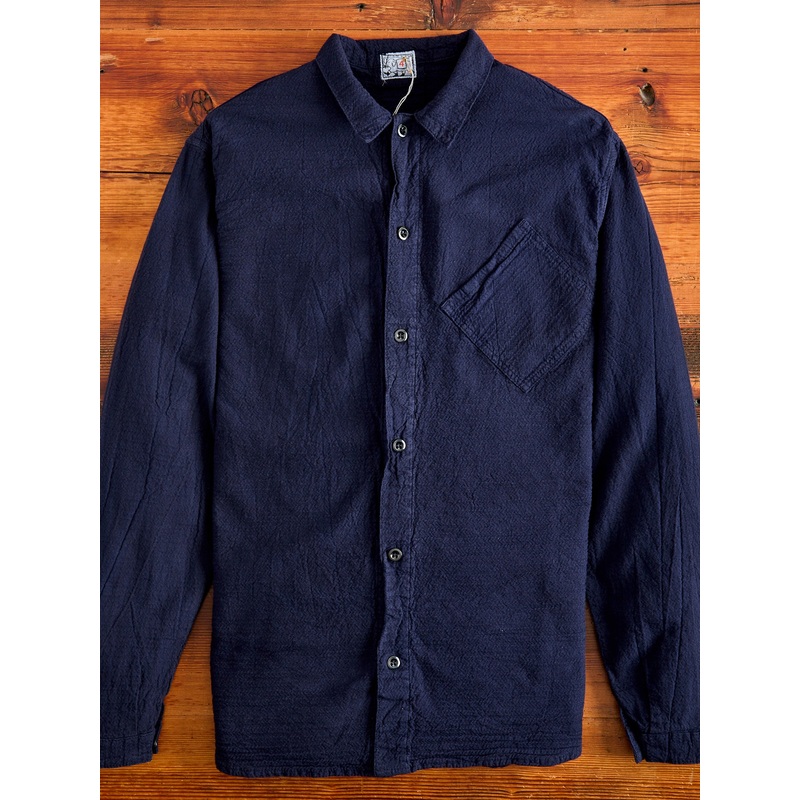 465 Argyle Chest Pocket Shirt in Hadal Blue Wave Calico