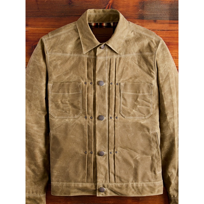 Waxed Canvas Riders Jacket in Tobacco Brown