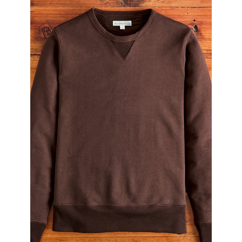 3S48 Good Originals Heavyweight Loopwheel Sweatshirt in Coffee
