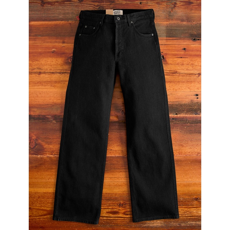 Black Kikko 12.5oz Jacquard Denim – Strong Guy Fit