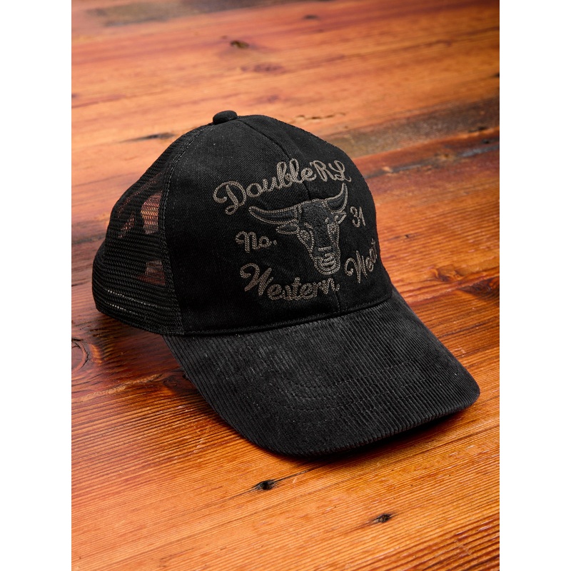 Double RL Ranch Trucker Cap in Black