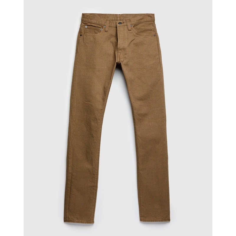 1175 Khaki Beige 13.5oz Duck Canvas Pants – Relaxed Tapered Fit