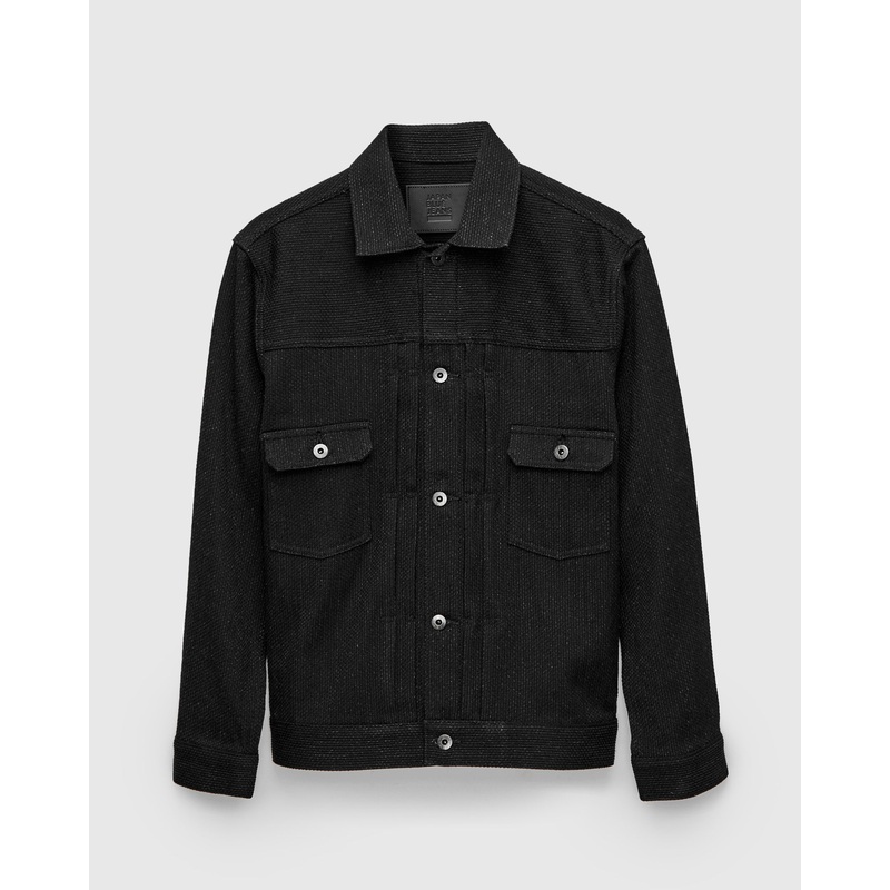 11oz Sashiko Type 2 Jacket in Black