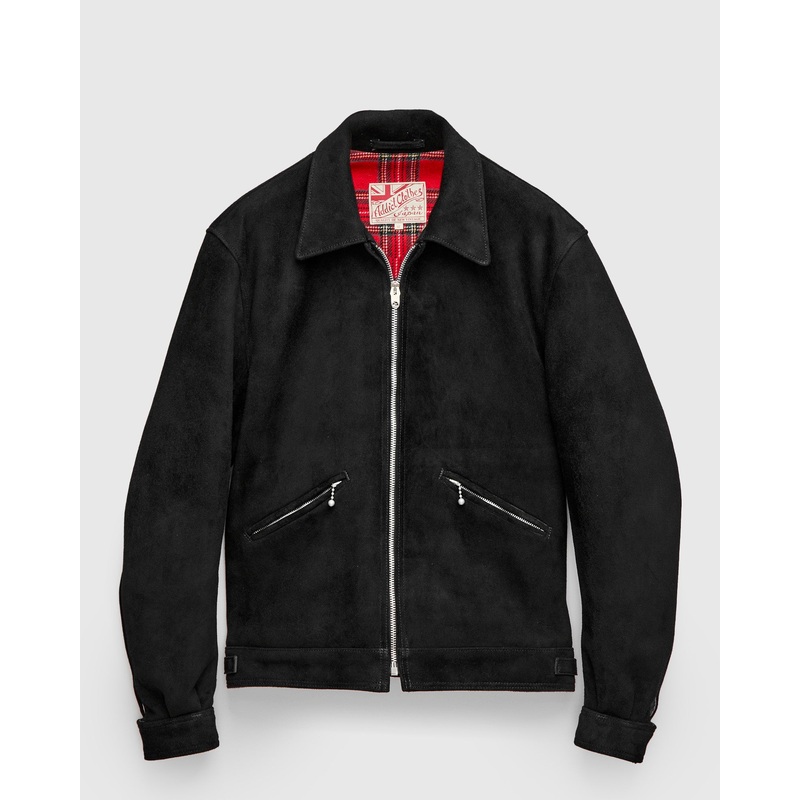 AD-00 Deer Suede Husky Jacket in Black