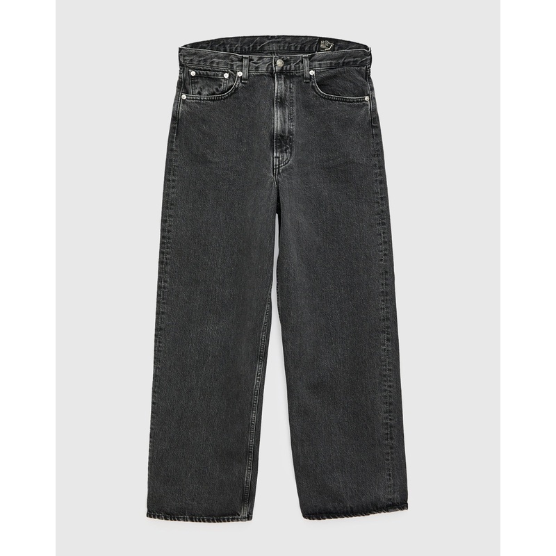 100 Black Stone Wash 13oz Denim – Super Dad Wide Fit