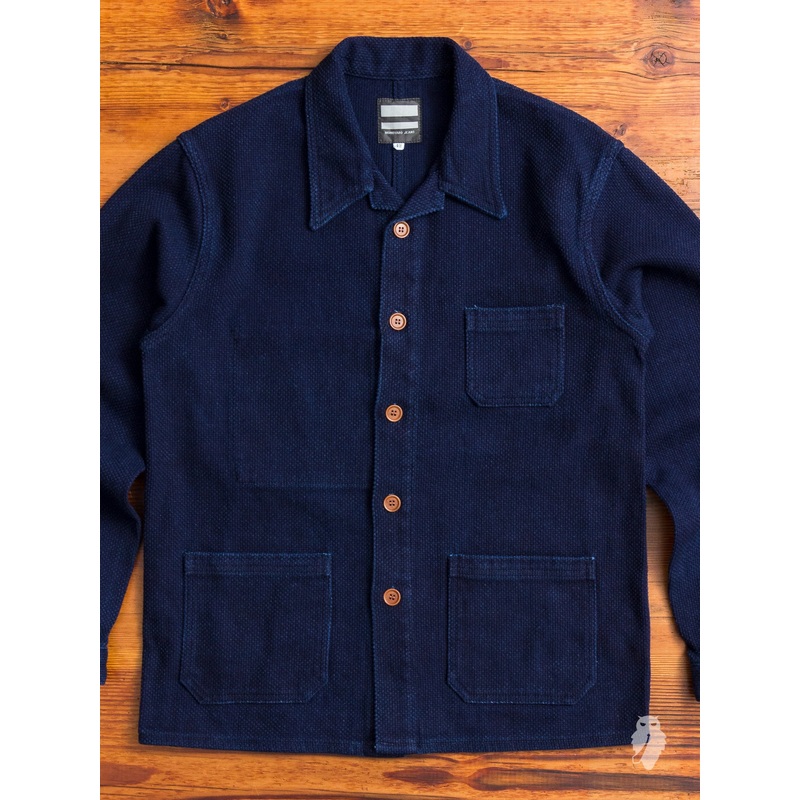 03-058 Sashiko Work Jacket in Indigo