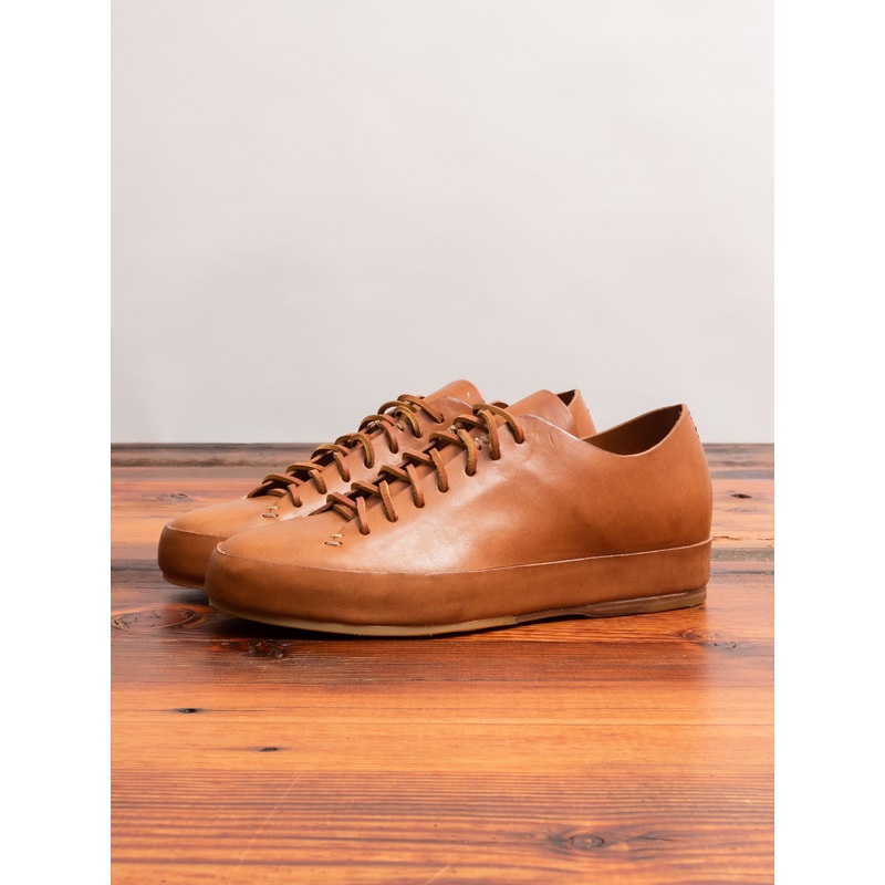 Hand Sewn Low-Top Sneaker in Tan