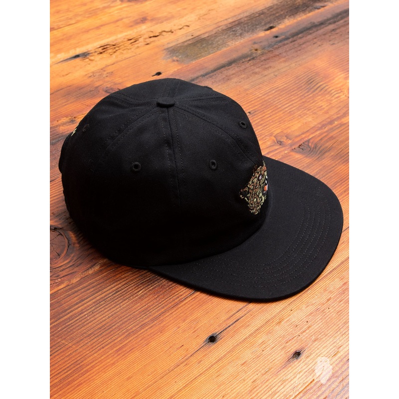 Leopard 6-Panel Hat in Black|One Size