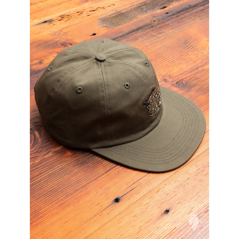 Leopard 6-Panel Hat in Military Olive