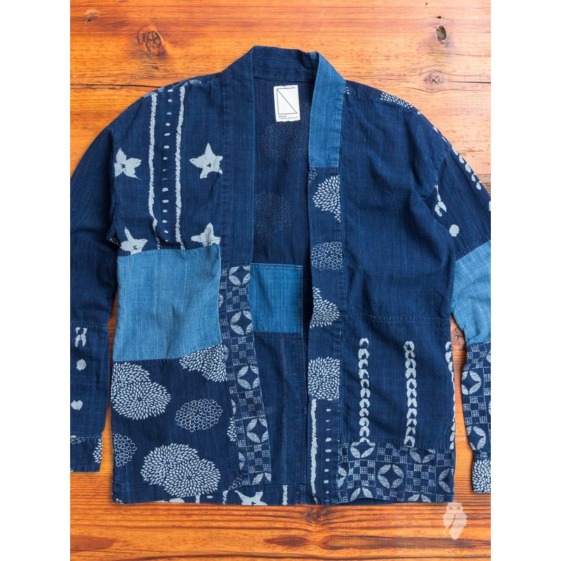 Arts & Crafts Haori Shirt in Indigo