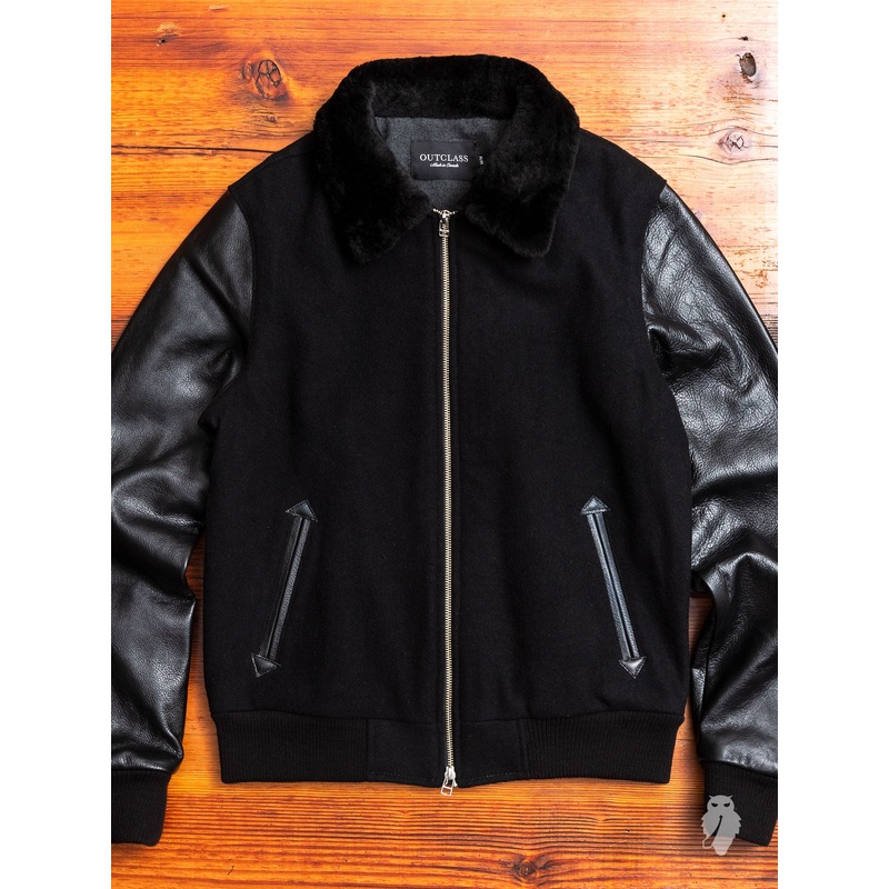 Aviator Jacket in Double Black