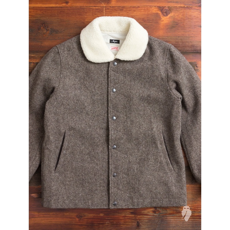 Arpin Sherpa Snap Jacket in Taupe