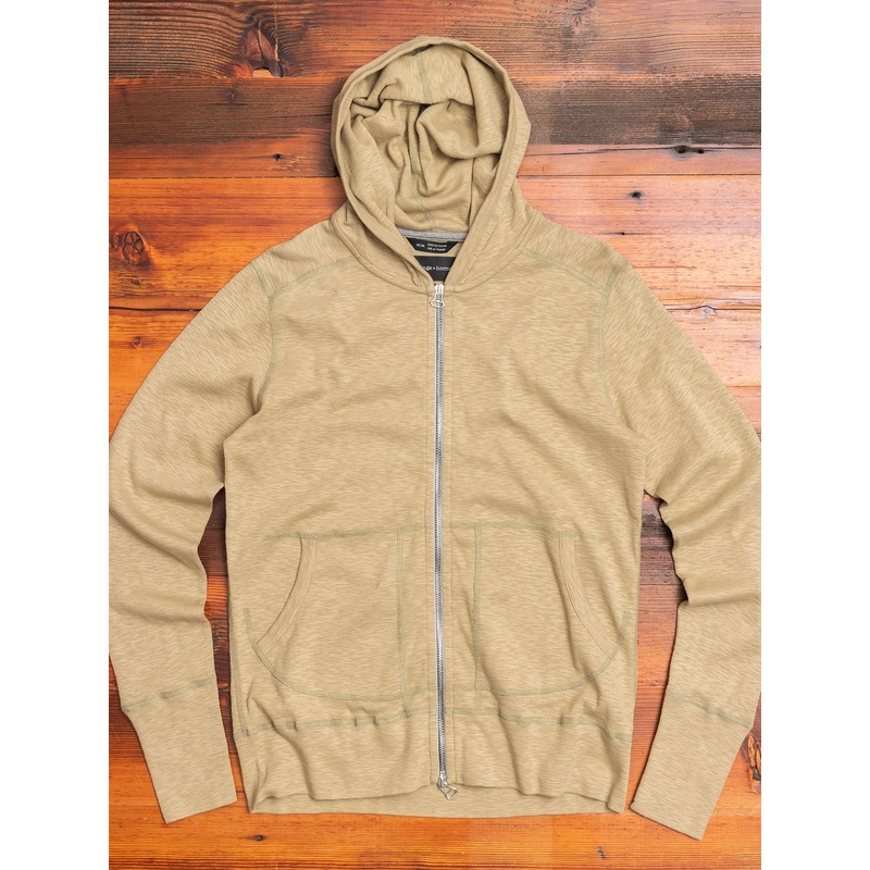 1×1 Slub Zip Hoodie in Moss|Small|Medium|Large|X-Large