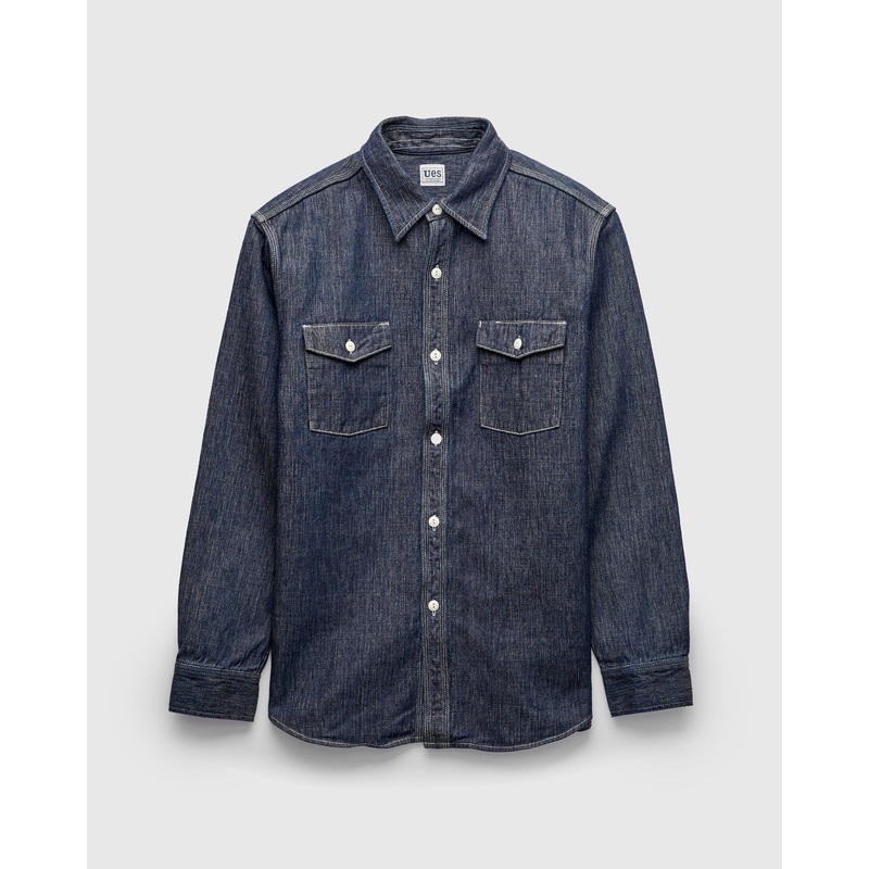 11.4oz Denim Double Weave Workshirt in Indigo