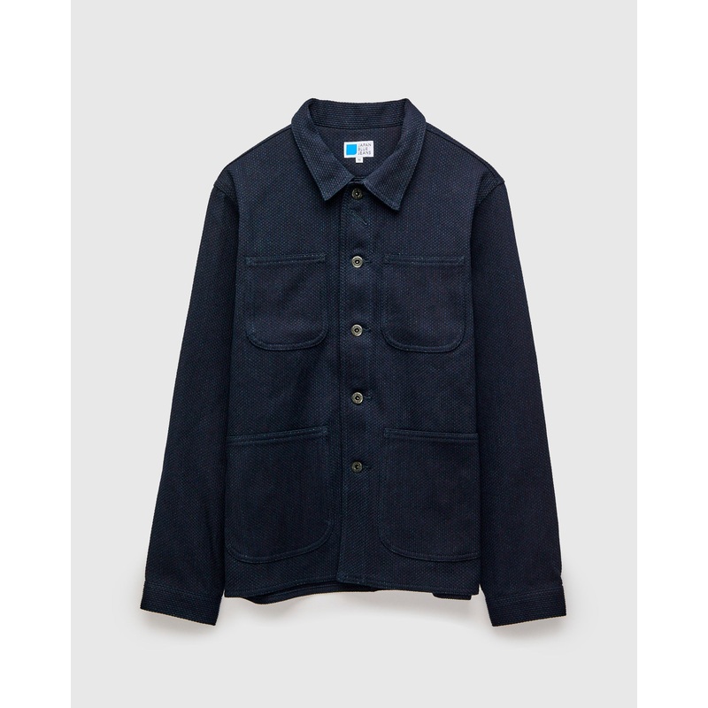 11oz Sashiko Coverall Jacket in Indigo