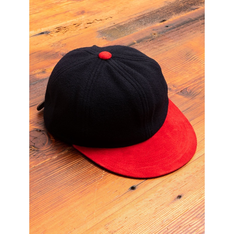 2 Tone Wool Cap in Navy/Red|One Size