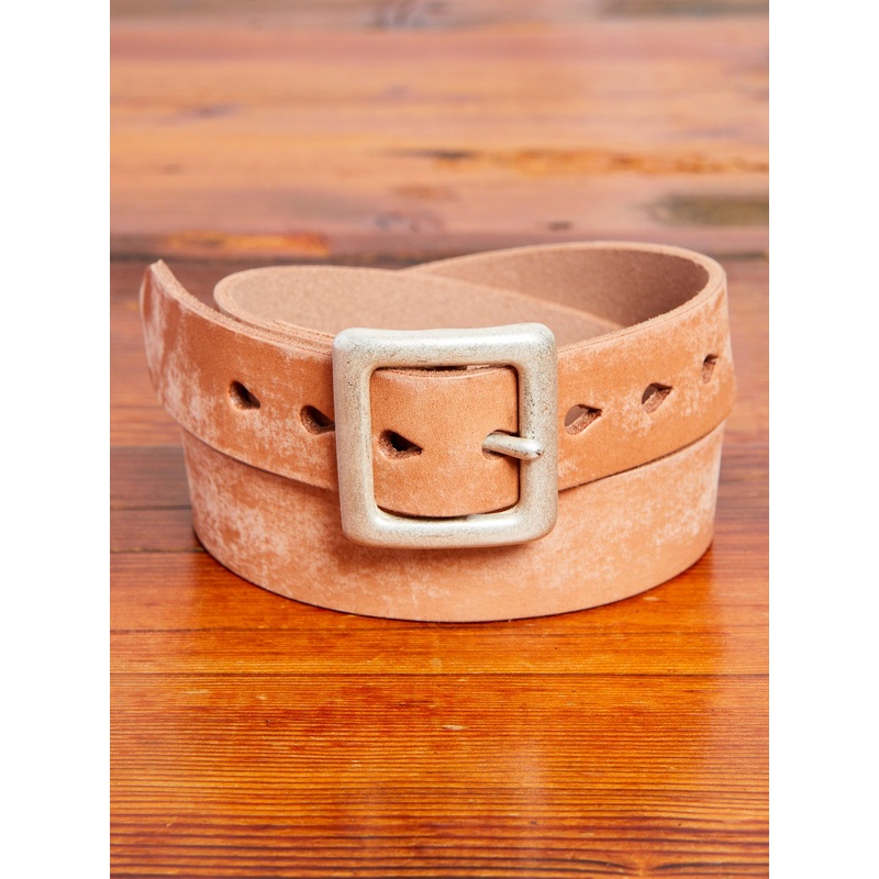 6211 Wild Leather Garrison Belt in Natural