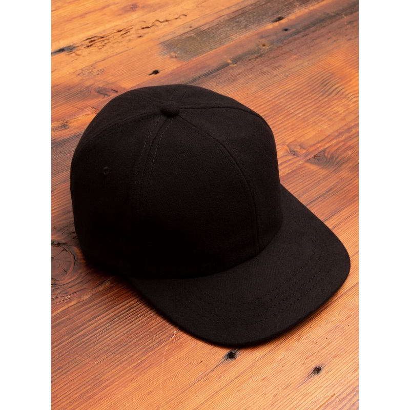 Military Flannel 6-Panel Hat in Black