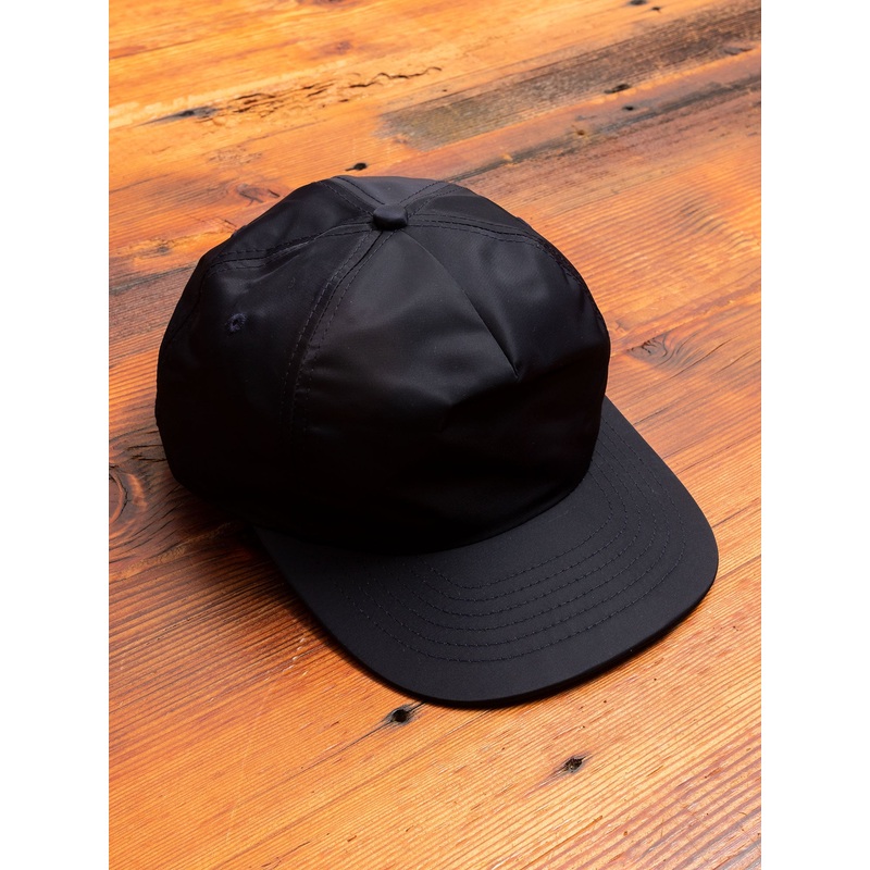 Satin 6-Panel Hat in Navy|One Size