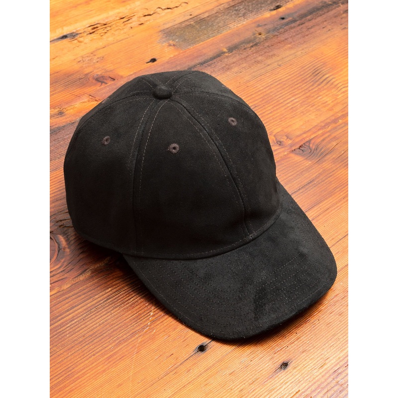Suede Baseball Cap in Black|One Size