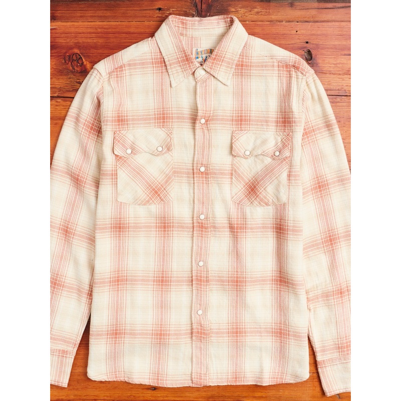 Washed Flannel Pearl Snap Shirt in Idaho Autumn