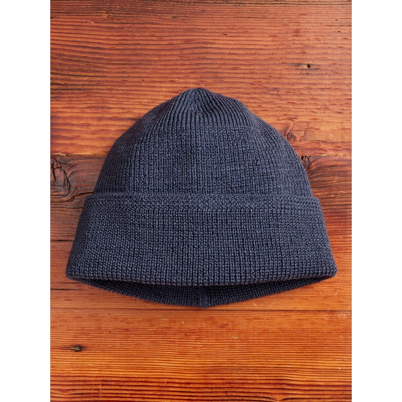 Wool Knit Watch Cap in Centennial Blue