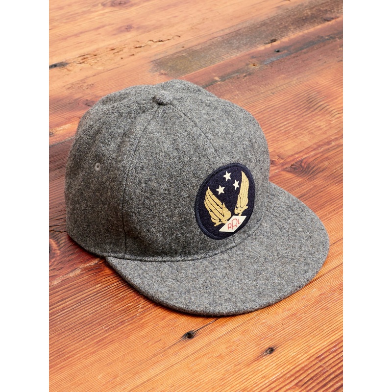 Wool Logo Baseball Cap in Heather Grey